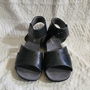 Black Leather Sandals